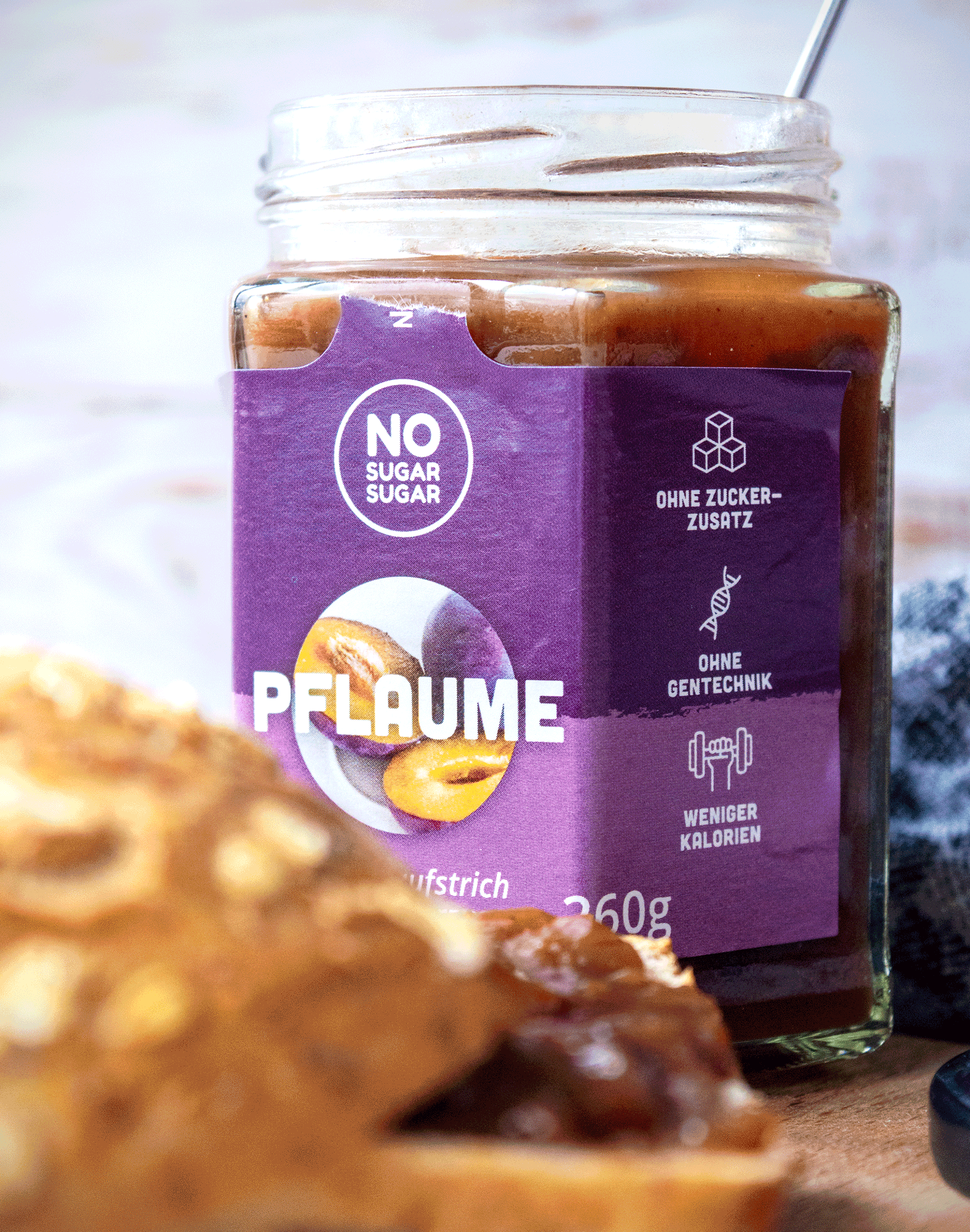 NO SUGAR SUGAR Fruit Spread Plum 260g