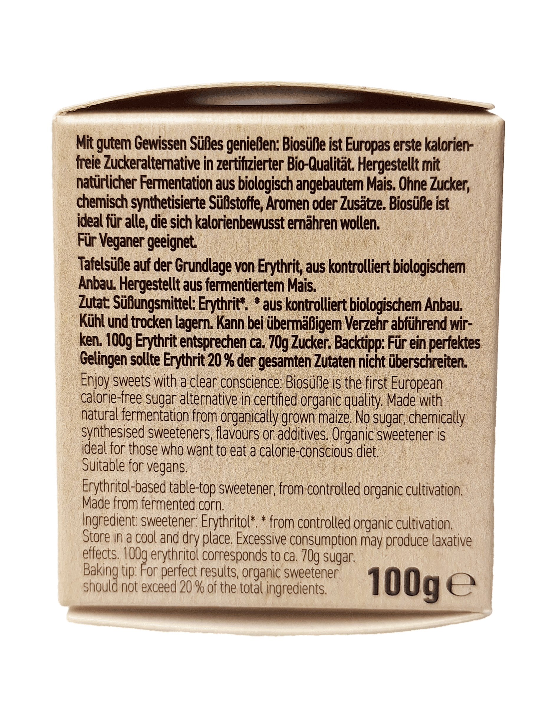 Biosüße Organic Erythritol Sticks 25x4g