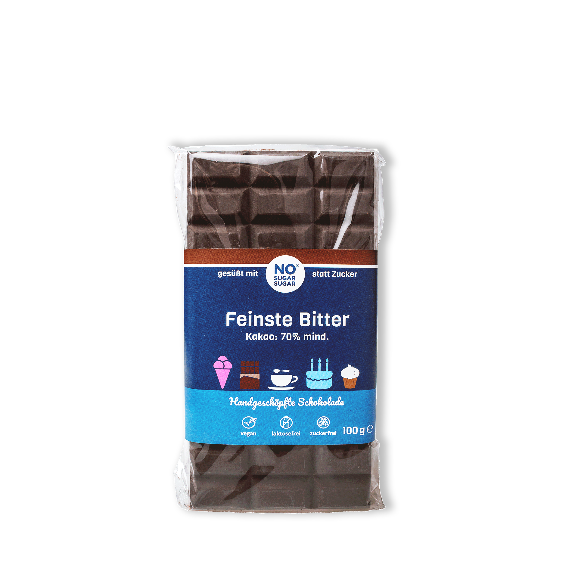 NO SUGAR SUGAR Chocolate Finest Bitter 70% 100g