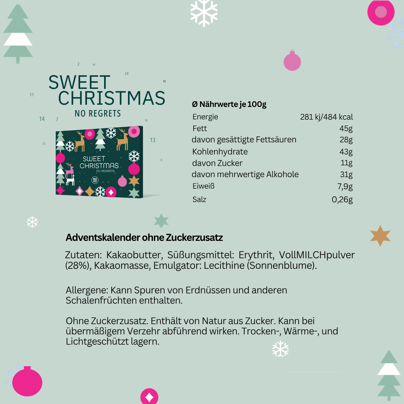 NO SUGAR SUGAR Advent Calendar Without Added Sugar