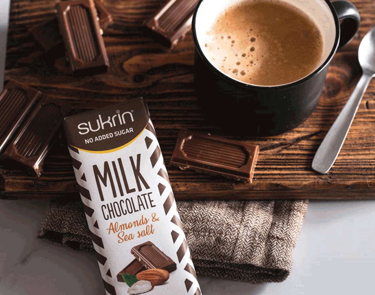 SUKRIN Chocolate Milk Almonds & Salt 40g