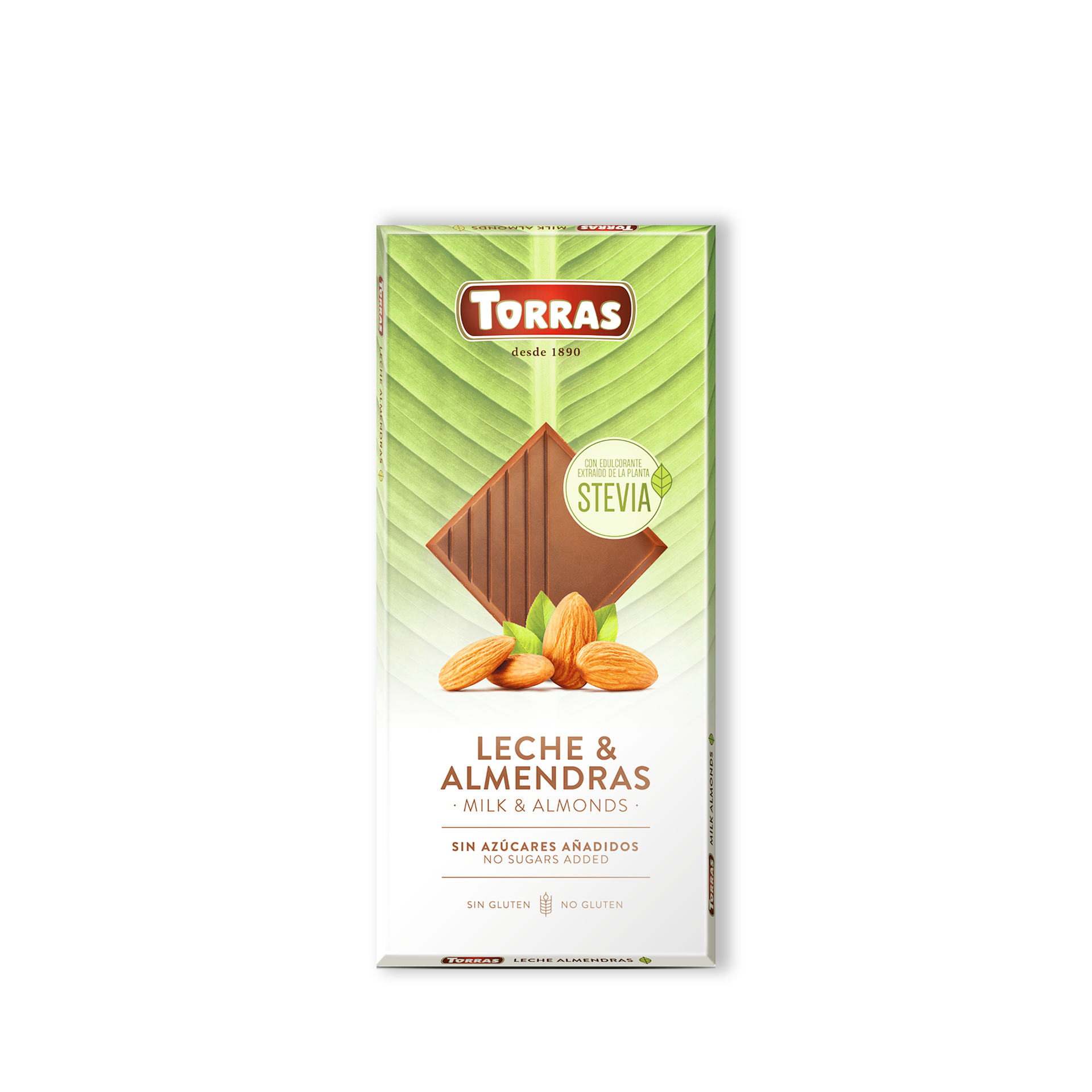 Torras Stevia Chocolate Milk with Almonds 125g
