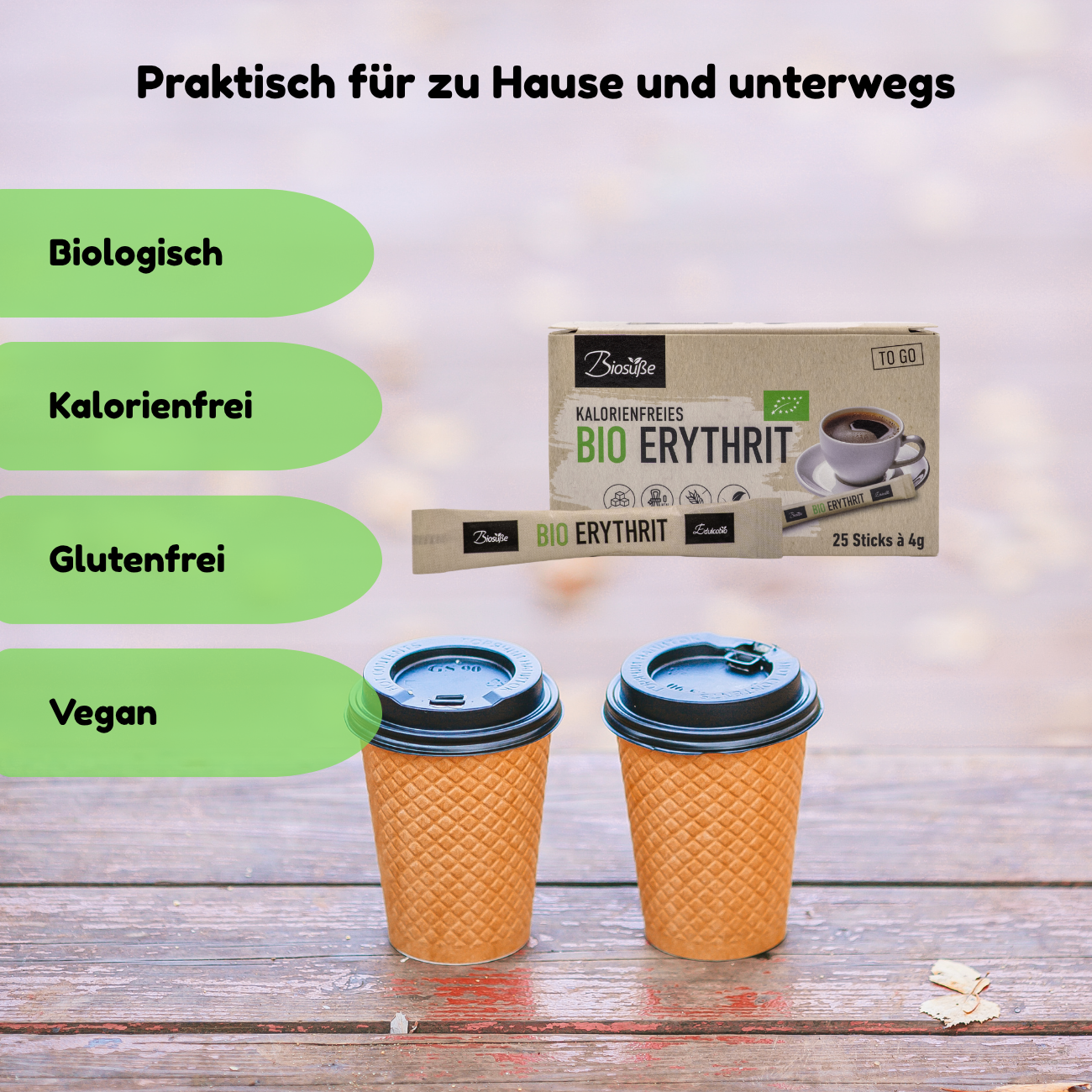 Biosüße Organic Erythritol Sticks 25x4g