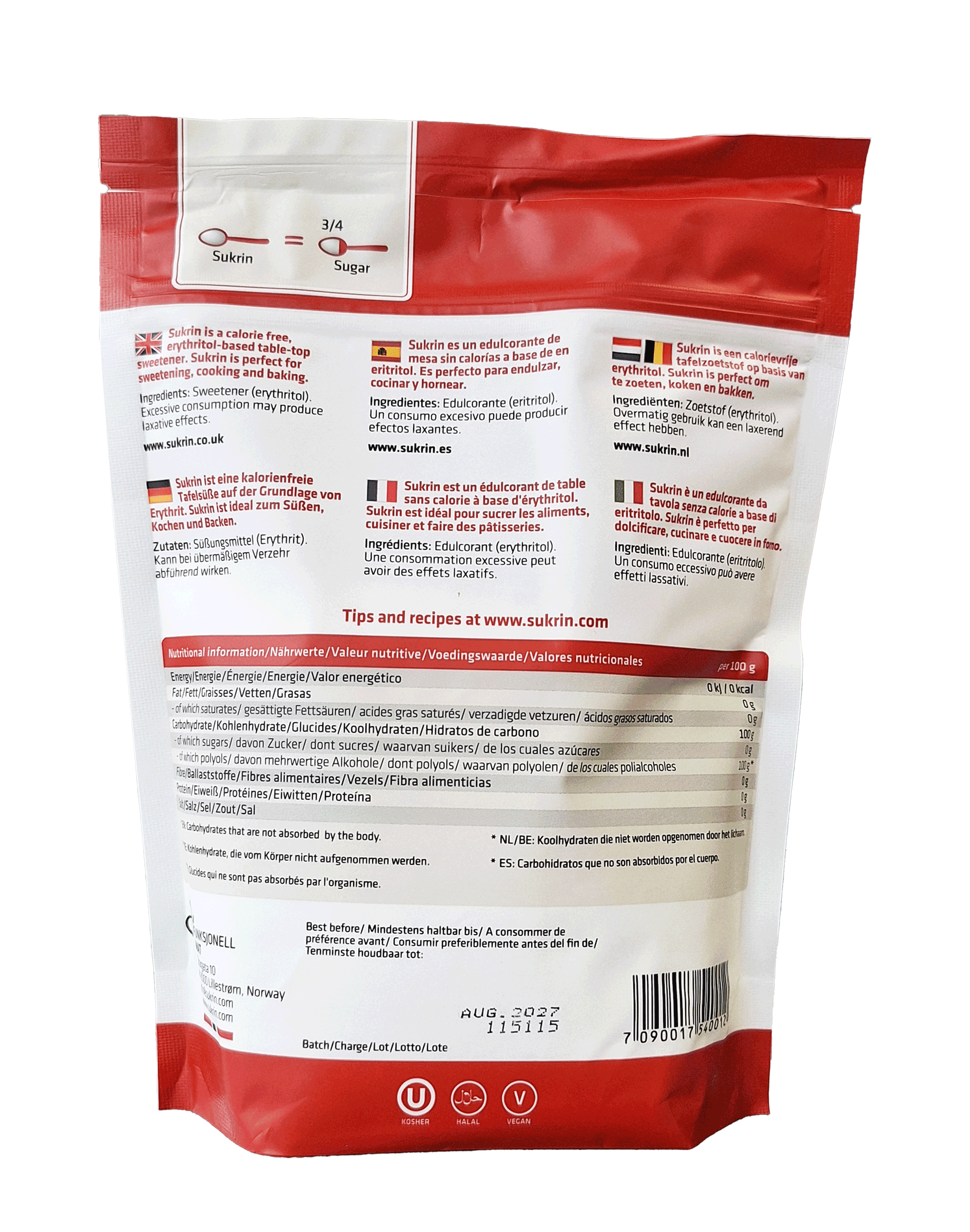 SUKRIN Erythritol 500g