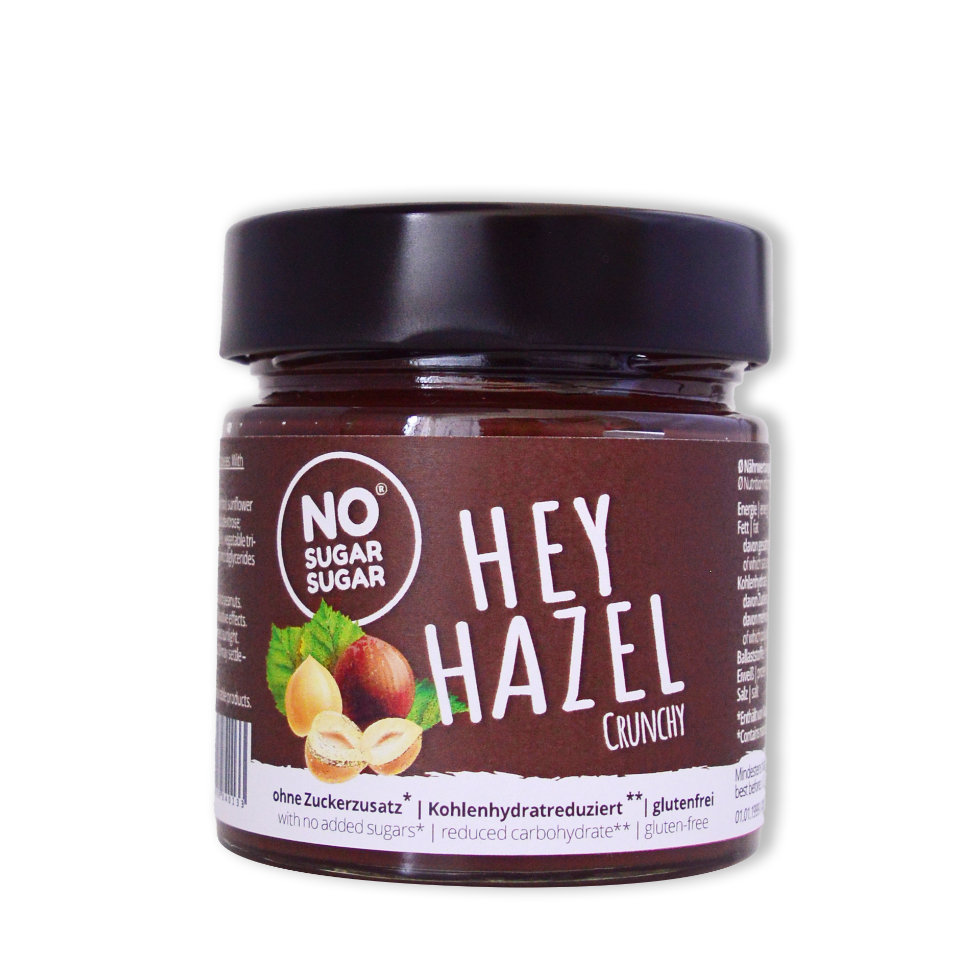 NO SUGAR SUGAR Spread hazelnut Hey Hazel Crunchy 200g
