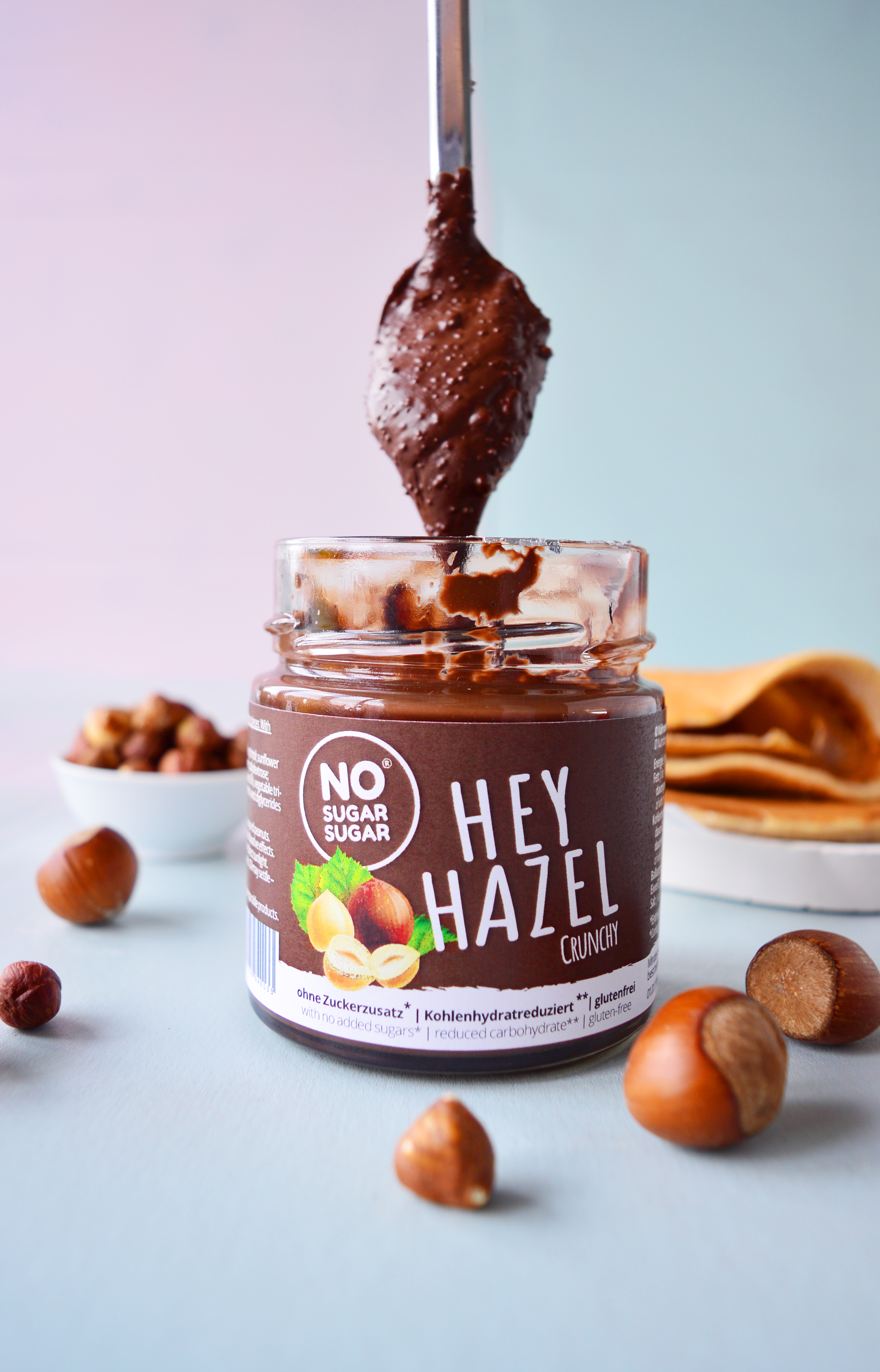 NO SUGAR SUGAR Spread hazelnut Hey Hazel Crunchy 200g