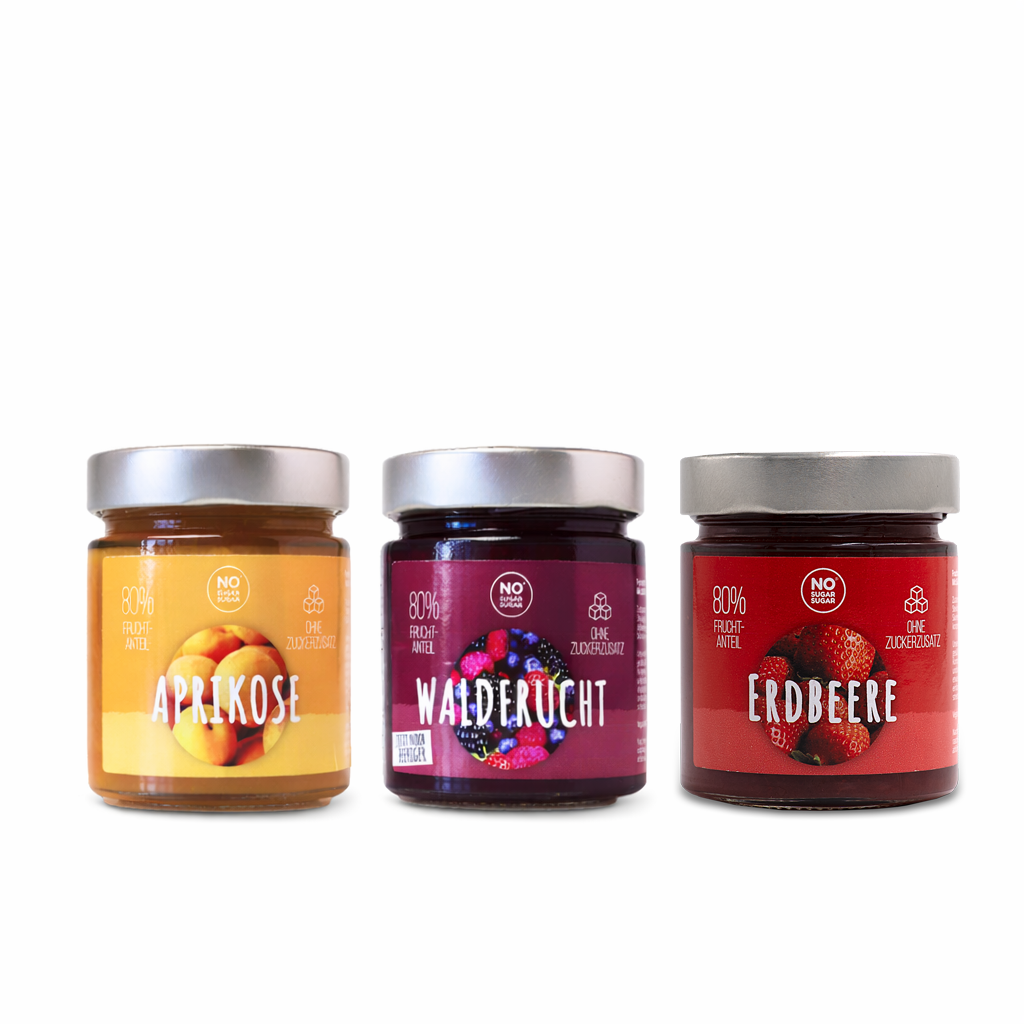 NO SUGAR SUGAR Fruit Spread tasting set 3x260g
