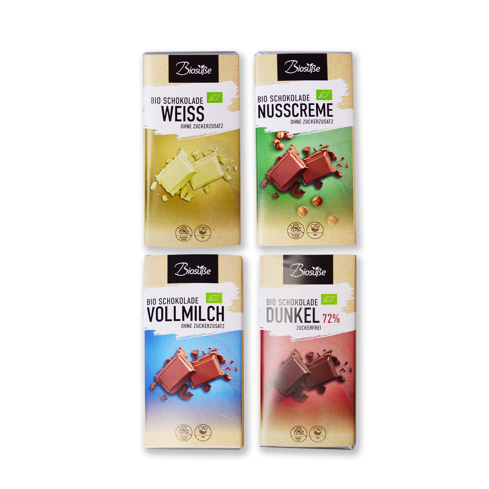 Biosüße Organic Chocolate tasting set 4x40g