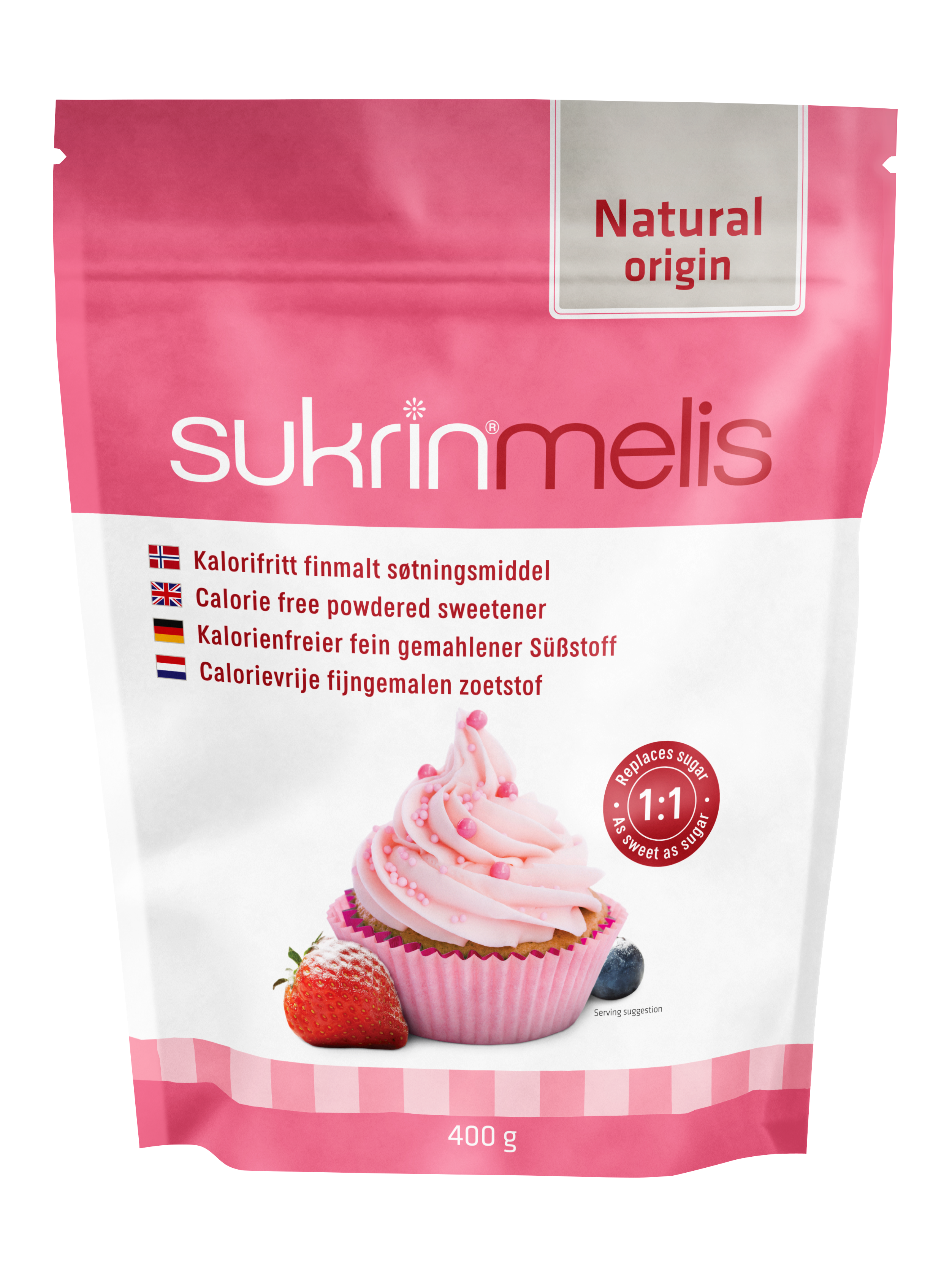 SUKRIN Icing Erythritol+Stevia Powder 400g