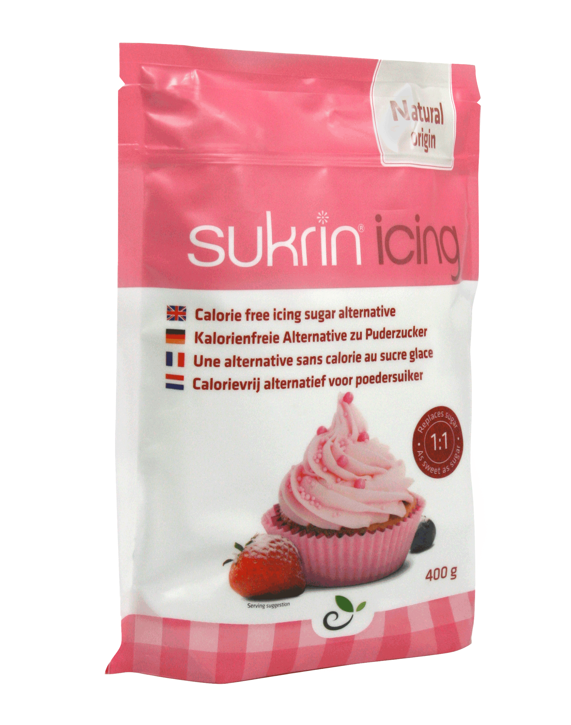 SUKRIN Icing Erythritol+Stevia Powder 400g
