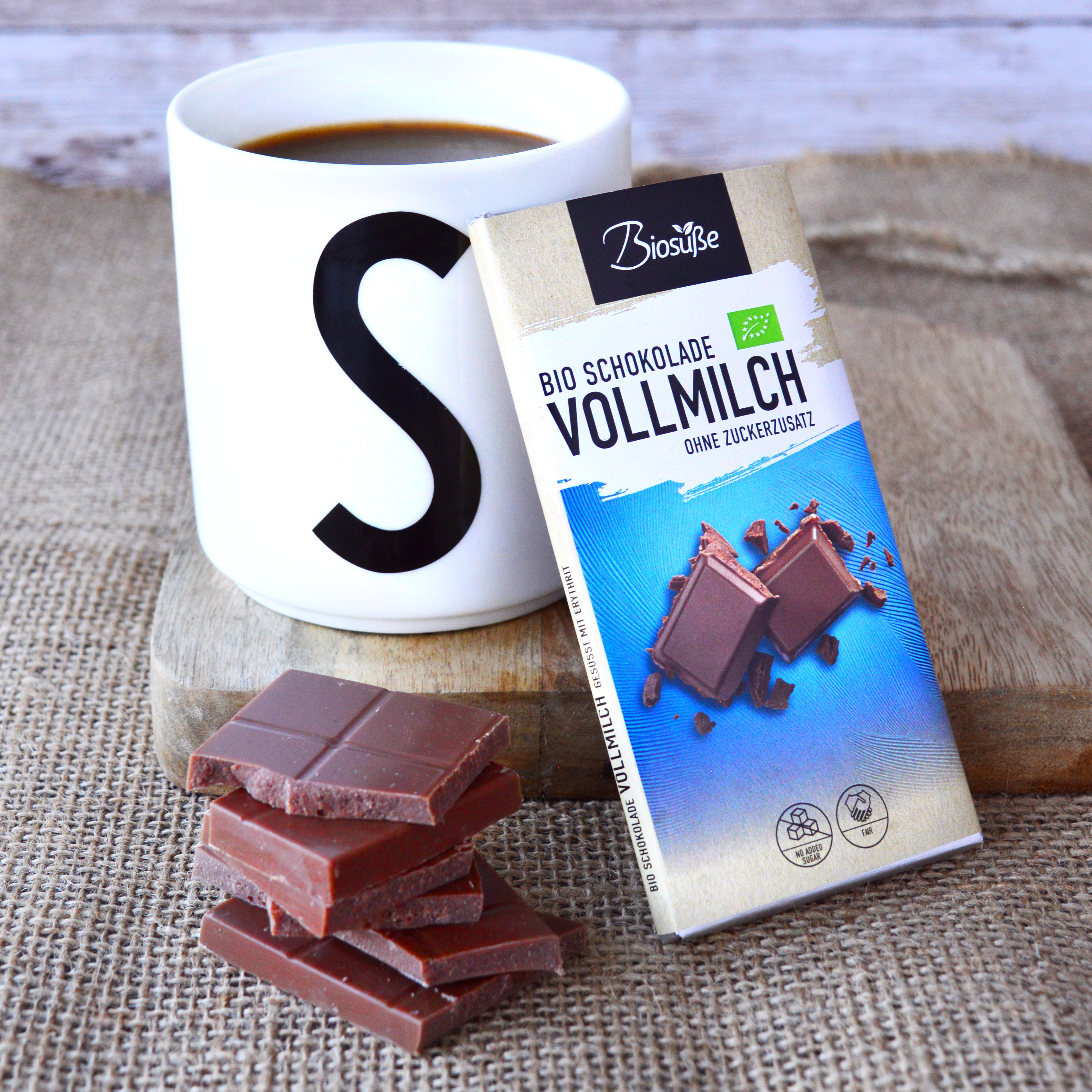 Biosüße Organic Chocolate Whole Milk 40g