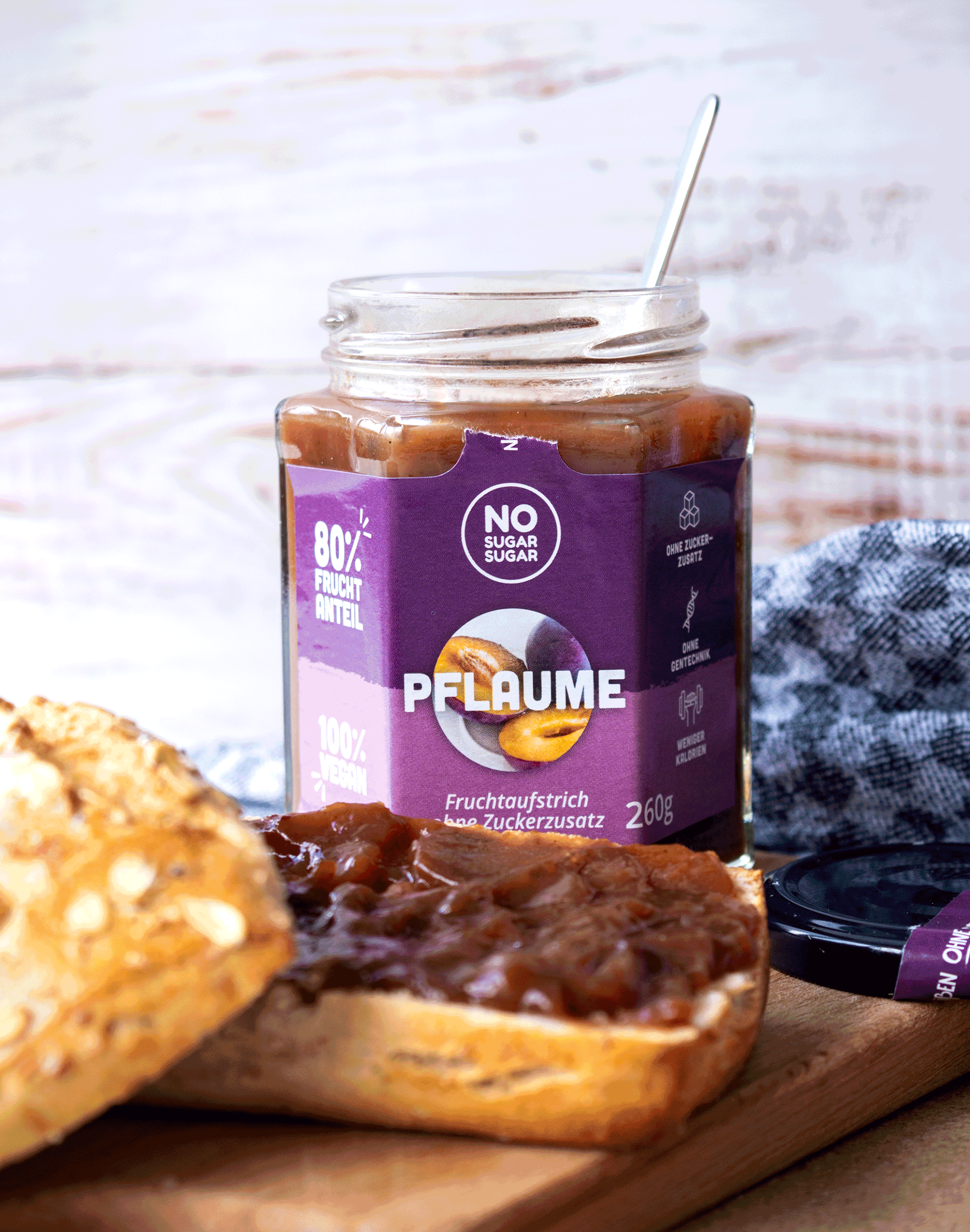 NO SUGAR SUGAR Fruit Spread Plum 260g